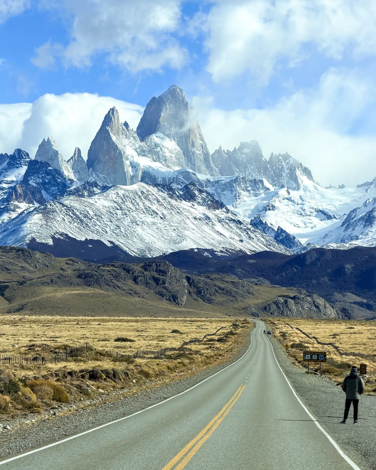 Estrada para o Monte Fitz Roy na Patagônia